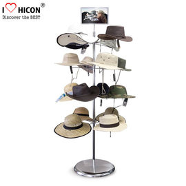 中国 自由で永続的な金属の帽子の陳列台の7層の小売店のための回転帽子の棚 サプライヤー